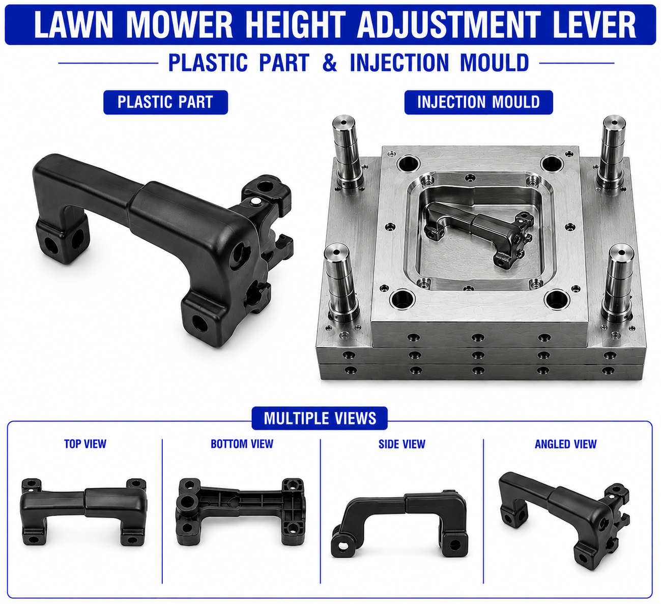 Lawn Mower Plastic Height Adjustment Lever Mould and Moulding Services